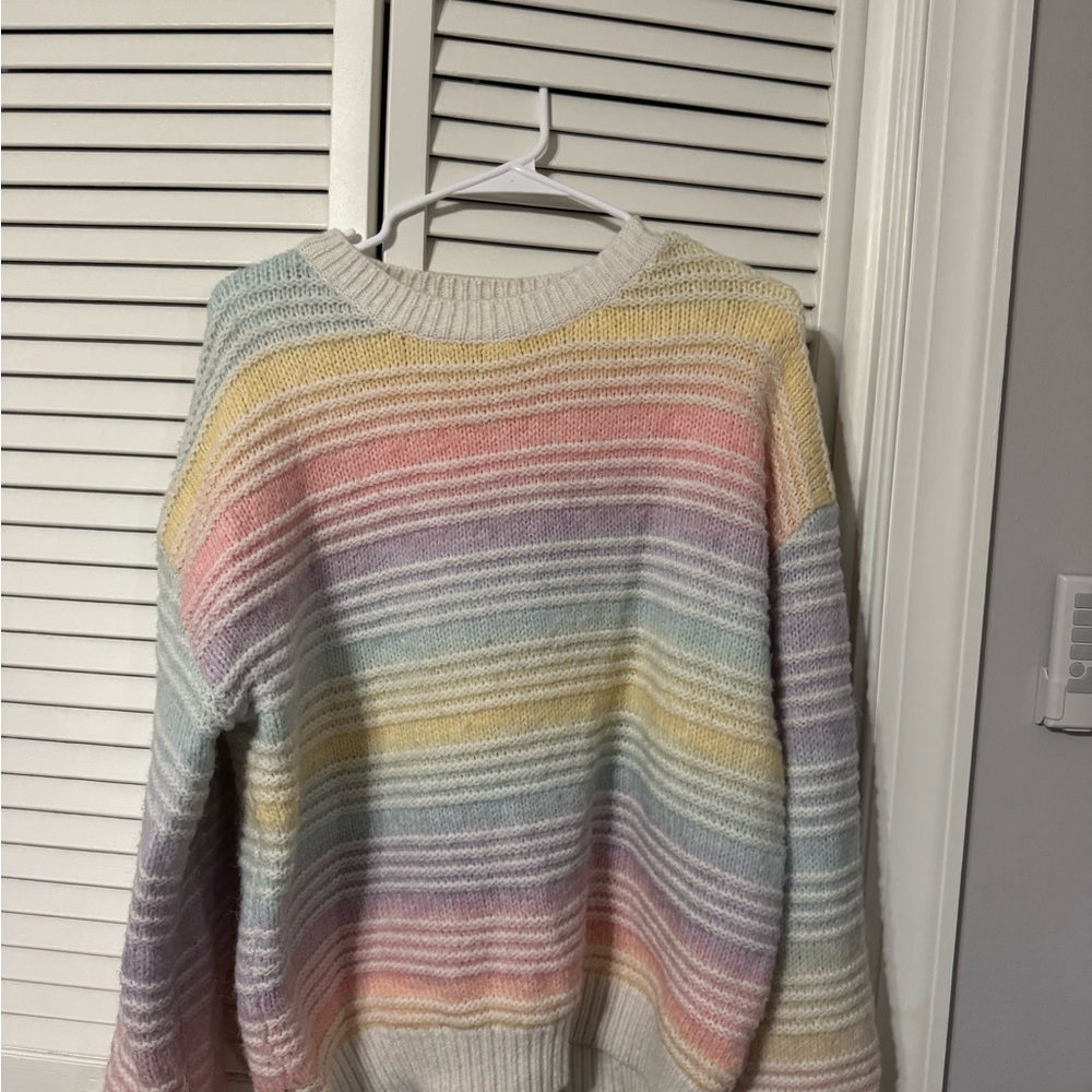Pastel Striped Women's Sweater